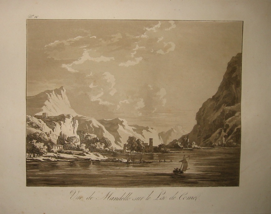 Naudet - Debucourt Vue de Mandello sur le Lac de Come 1820 Parigi (Firmin Didot) 